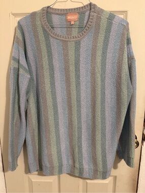 Show Me Your MuMu Pastel Stripe Turtleneck Sweater - Blue, Mint, Gray
